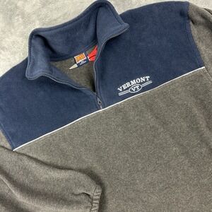 VTG Tipsy Fleece Jacket Mens 2XL 1/4‎ Zip Long Sleeve 2 Tone Color Block